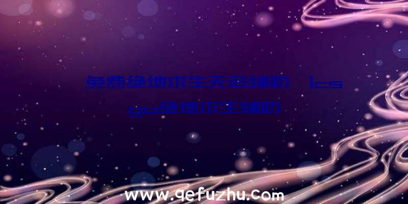 「免费绝地求生无后辅助」|csgo绝地求生辅助